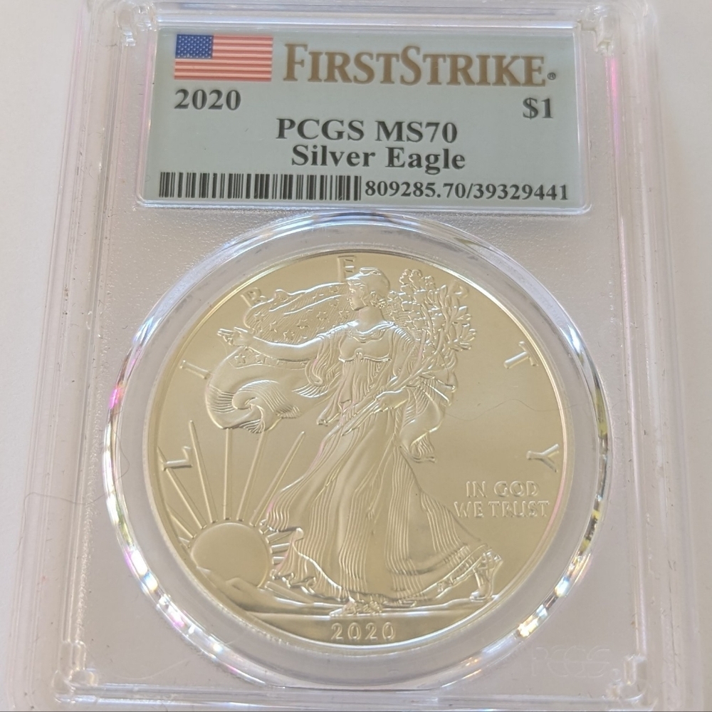 2020 Silver Eagle Coin in Case